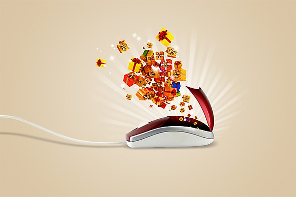 PSD 편집이미지 모바일 선물 이벤트 사람없음 선물상자 쇼핑 상자 마우스 온라인쇼핑 모바일쇼핑 이미지편집 컴퓨터용품 온라인 파일형식