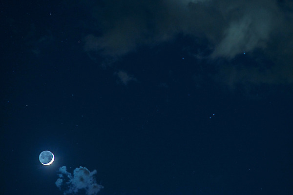 포토 JPG 구름 별 자연 밤하늘 하늘 풍경 사람없음 야외 달 초승달 국내포토 자연요소 야간 생태계 파일형식