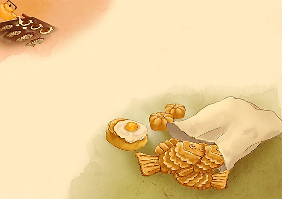 PSD 음식 백그라운드 일러스트 사람없음 종이봉투 추억 복고 붕어빵 계란빵 국화빵 국내일러스트 빵 컨셉 봉투 겨울간식 파일형식