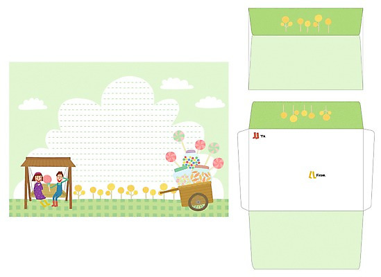 PSD 템플릿 커플 여자 남자 편지봉투 프레임 사탕 선물 틀 사람 두명 세트 수레 편지 편지지 레터폼 그네 이미지템플릿 관계 디저트 봉투 카트 파일형식