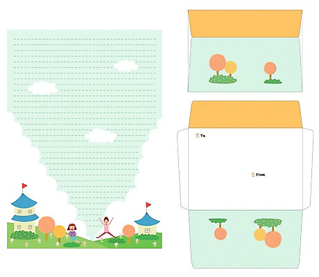 PSD 나무 템플릿 커플 공원 여자 남자 데이트 편지봉투 프레임 틀 사람 두명 세트 편지 편지지 레터폼 이미지템플릿 식물 공공시설 관계 봉투 파일형식
