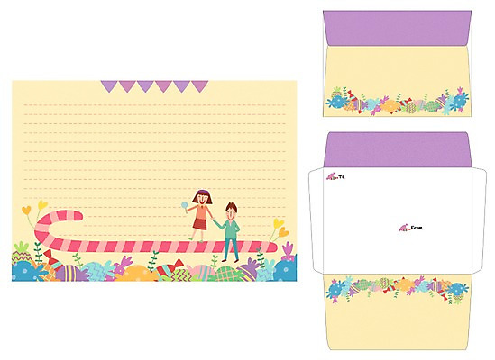 PSD 템플릿 커플 여자 남자 편지봉투 프레임 사탕 틀 사람 두명 세트 편지 편지지 레터폼 지팡이사탕 이미지템플릿 관계 디저트 봉투 파일형식