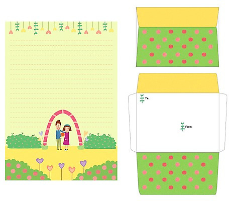PSD 템플릿 커플 여자 남자 꽃 편지봉투 프레임 사탕 선물 틀 사람 두명 세트 정원 편지 편지지 레터폼 이미지템플릿 식물 관계 디저트 봉투 파일형식