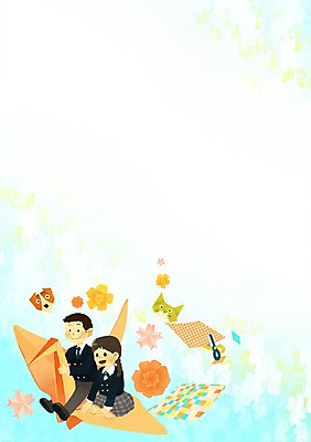 PSD 학생 커플 여자 남자 교복 백그라운드 일러스트 사랑 사람 두명 종이접기 종이학 국내일러스트 옷 감정 종이 관계 접기 파일형식