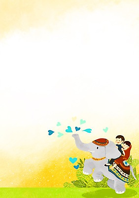 PSD 커플 여자 남자 백그라운드 일러스트 코끼리 사랑 사람 두명 트래킹 국내일러스트 감정 포유류 관계 레저 파일형식