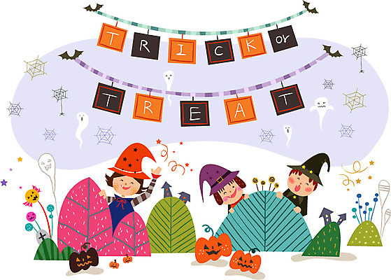 배너템플릿 여자 남자 어린이 백그라운드 일러스트 장난 사람 이벤트 세명 축제 기쁨 할로윈 현수막 즐거움 마녀복장 어린이만 국내일러스트 AI파일 템플릿 배너 감정 이벤트의상 파일형식 벡터