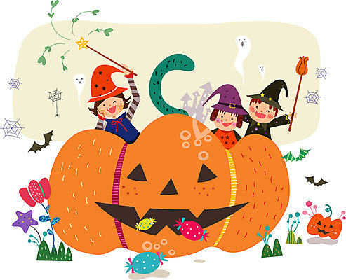 여자 남자 어린이 백그라운드 일러스트 호박 사탕 사람 이벤트 세명 축제 기쁨 할로윈 즐거움 마술봉 마녀복장 어린이만 국내일러스트 AI파일 감정 채소 디저트 마술도구 이벤트의상 파일형식 벡터