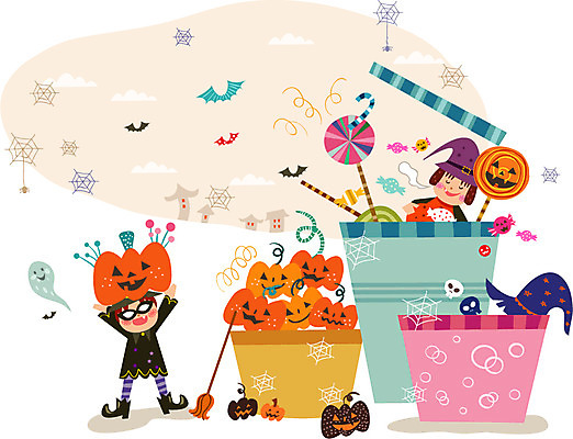 여자 남자 어린이 백그라운드 일러스트 호박 사탕 사람 이벤트 두명 상자 축제 기쁨 할로윈 즐거움 오브젝트 마녀복장 어린이만 국내일러스트 AI파일 감정 채소 디저트 이벤트의상 파일형식 벡터