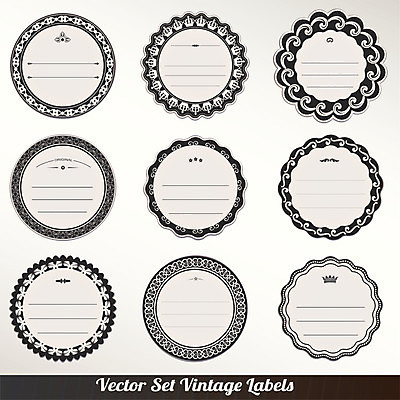 EPS 해외이미지 일러스트 프레임 사람없음 세트 라벨 빈티지 원형 클래식 고급 해외202004 해외일러스트 도형 컨셉 파일형식 벡터 이미지허브