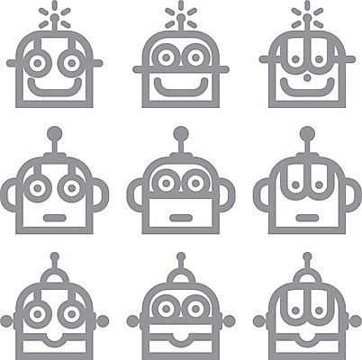 EPS 해외이미지 디자인 실루엣 산업 어린이 과학 일러스트 놀이 미래 소년 사람없음 그래픽 세트 픽토그램 장난감 우주 금속 검은색 기계 흰색 만화 수집 심볼 로봇 코믹 안드로이드 영웅 기어 고립 마스코트 엘리먼트 지능 해외202004 AI_인공지능 해외일러스트 남자 컬러 컨셉 재질 촬영기법 사람 파일형식 벡터 이미지허브