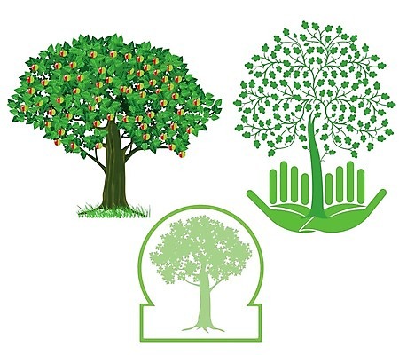 EPS 해외이미지 나무 식물 일러스트 그래픽 세트 정원 인포그래픽 심볼 사인 원예 해외202004 해외일러스트 취미 파일형식 벡터 이미지허브