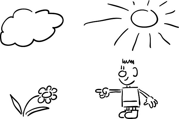 EPS 해외이미지 식물 구름 꽃 어린이 일러스트 하늘 소년 빛 태양 만화 스케치 코믹 쇼 해외202004 해외일러스트 자연요소 남자 미술 사람 파일형식 벡터 이미지허브