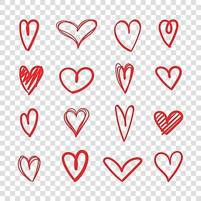 EPS 해외이미지 일러스트 사랑 사람없음 빨간색 하트 해외202004 해외일러스트 모양 감정 컬러 파일형식 벡터 이미지허브