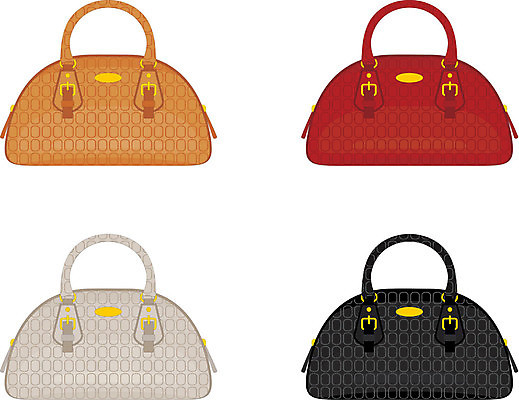 EPS 해외이미지 디자인 가방 일러스트 장신구 초록색 쇼핑 갈색 유행 검은색 화려 고급 우아함 핸들 가죽 수집 오브젝트 스트랩 스타일 해외202004 해외일러스트 잡화 컬러 컨셉 파일형식 벡터 이미지허브
