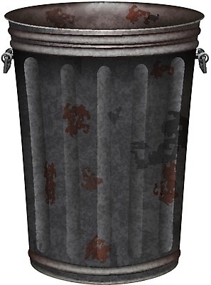 EPS 해외이미지 컨셉 일러스트 바구니 금속 재활용 쓰레기통 오픈 캔 쓰레기 폐기물 컨테이너 부식 낭비 고립 그런지 철강 해외202004 해외일러스트 산업 재질 친환경 파일형식 벡터 이미지허브