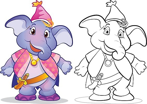 EPS 해외이미지 동물 디자인 분홍색 두마리 라인일러스트 일러스트 미소 사람없음 보라색 환영 코끼리캐릭터 마스코트 해외202004 해외일러스트 컬러 동물캐릭터 2 코끼리 표정 파일형식 벡터 이미지허브