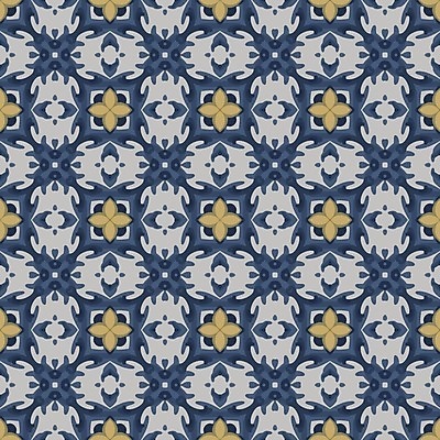 EPS 해외이미지 디자인 백그라운드 패턴 일러스트 벽지 추상 파란색 노란색 흰색 포르투갈 타일 복고 정사각형 스페인어 해외202004 해외일러스트 도형 유럽 컬러 무늬 파일형식 벡터 이미지허브