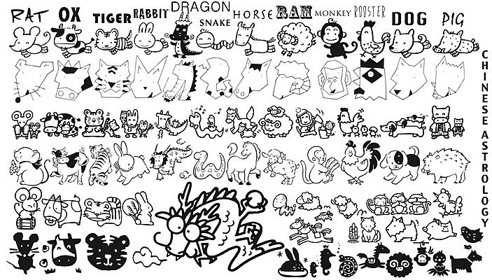 EPS 해외이미지 동물 일러스트 반려동물 검은색 치킨 흰색 용 원숭이 토끼 양 돼지 뱀 호랑이 소 개 쥐 만화 심볼 사인 멧돼지 수탉 고립 램 해외202004 해외일러스트 컬러 포유류 파충류 닭 설치류 수컷 닭고기요리 파일형식 벡터 이미지허브