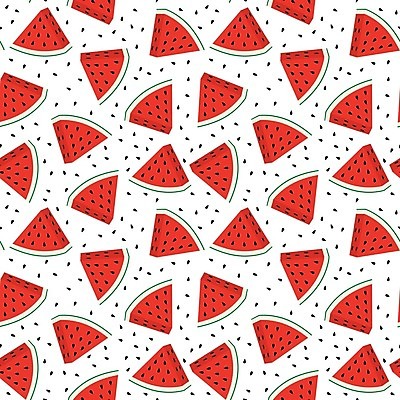 EPS 해외이미지 디자인 조각 백그라운드 패턴 과일 일러스트 벽지 수박 씨앗 빨간색 초록색 검은색 흰색 타일 정사각형 해외202004 해외일러스트 도형 식물 컬러 무늬 파일형식 벡터 이미지허브