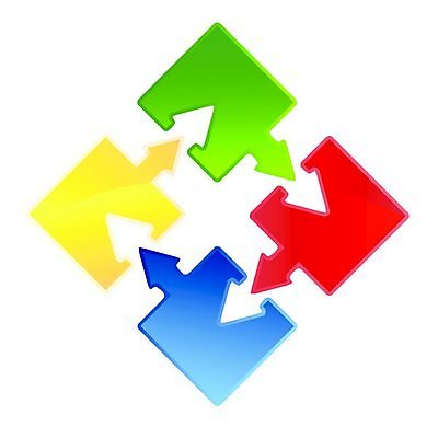 EPS 해외이미지 조각 컨셉 패턴 일러스트 부분 성공 추상 화살 아이디어 경기 빨간색 초록색 파란색 장난감 게임 퍼즐 연결 접속 해결 해외202004 해외일러스트 스포츠 컬러 무늬 놀이 파일형식 벡터 이미지허브