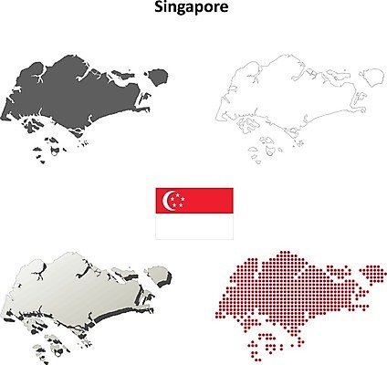 EPS 해외이미지 실루엣 백그라운드 지도 일러스트 공백 경계선 깃발 도시 윤곽 영토 모자이크 싱가폴 고립 인도차이나반도 디테일 해외202004 해외일러스트 아시아 선 촬영기법 경계 파일형식 벡터 이미지허브