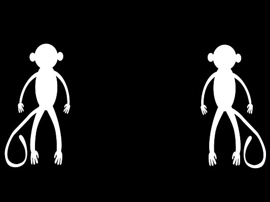 EPS 해외이미지 동물 캐릭터 디자인 실루엣 백그라운드 패턴 일러스트 검은색 흰색 원숭이 연도 심볼 사인 질감 엽서 2016년 해외202004 해외일러스트 일러캐릭터 컬러 무늬 포유류 촬영기법 편지 파일형식 벡터 이미지허브