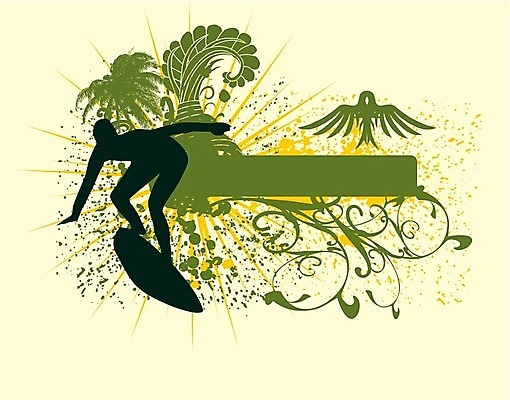 EPS 해외이미지 전신 실루엣 일러스트 모션 한명 사람 성인 연두색 서핑보드 서핑 역동적 서퍼 성인한명만 연노랑색 해외202004 해외일러스트 1 컨셉 운동선수 촬영기법 초록색 노란색 수상스포츠 보드_스포츠 성인만 파일형식 벡터 이미지허브