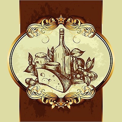 EPS 해외이미지 음료 음식 빵 백그라운드 컨셉 잎 일러스트 추상 프레임 흑백 미술 그래픽 장식 그림 복고 그런지 정물화 해외202004 해외일러스트 식물 무늬 문화예술 촬영기법 파일형식 벡터 이미지허브