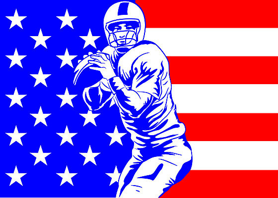 EPS 해외이미지 포스터 별 스포츠 일러스트 공 그래픽 빨간색 파란색 숫자 축구 깃발 던지기 스케치 양발 쿼터백 플레이어 해외202004 해외일러스트 자연요소 문자 컬러 모션 미술 구기 파일형식 벡터 이미지허브