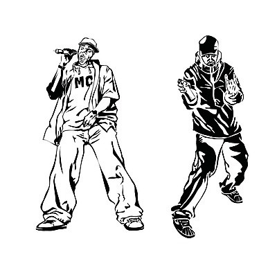 EPS 해외이미지 전신 남자 일러스트 힙합 들기 성인 두명 라인아트 마이크 비보이 손그림 랩 스프레이락카 스프레이페인트 성인남자만 해외202004 해외일러스트 선 음악 음향기기 모션 사람 춤 남자만 성인만 파일형식 벡터 이미지허브