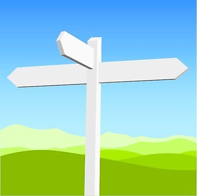 EPS 해외이미지 하늘색 일러스트 사람없음 연두색 표지판 방향 언덕 해외202004 해외일러스트 알림판 초록색 파란색 파일형식 벡터 이미지허브