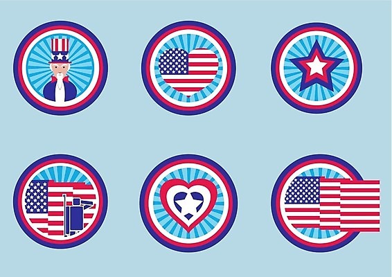 EPS 해외이미지 디자인 별 일러스트 사랑 빨간색 파란색 세트 라벨 미국 줄무늬 흰색 하트 깃발 원형 성조기 배지 경례 애국심 독립기념일 엘리먼트 전국 해외202004 해외일러스트 자연요소 모양 도형 기념일 감정 컬러 북아메리카 무늬 프레임 인사 국기 독립 파일형식 벡터 이미지허브
