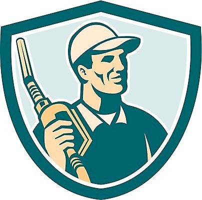 EPS 해외이미지 남자 일러스트 노동자 그래픽 휘발유 종업원 복고 방패 펌프 노즐 해외202004 해외일러스트 직업 사람 석유 파일형식 벡터 이미지허브