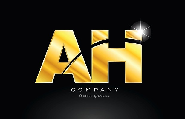 EPS 해외이미지 모양 템플릿 디자인 알파벳 백그라운드 일러스트 회사 비즈니스 금속 검은색 황금 편지 심볼 신분 A H 엘리먼트 활자 해외202004 해외일러스트 영어 컬러 재질 활자판 파일형식 벡터 이미지허브