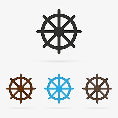 EPS 해외이미지 모양 디자인 바다 일러스트 그림자 목재 파란색 세트 갈색 회색 원형 플랫 심볼 해외202004 해외일러스트 도형 나무 컬러 재료 파일형식 벡터 식물 이미지허브