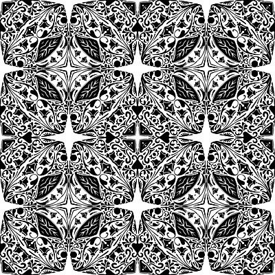 EPS 해외이미지 전통 디자인 꽃무늬 패턴 일러스트 벽지 추상 장식 검은색 흰색 포르투갈 타일 묘사 정사각형 스페인어 아라베스크 엘리먼트 튀니지 해외202004 해외일러스트 도형 꽃 유럽 컬러 무늬 아프리카 파일형식 벡터 이미지허브