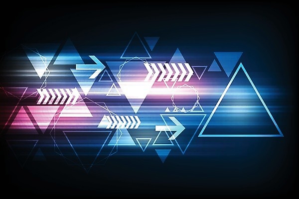 EPS 해외이미지 디자인 일러스트 추상 사람없음 그래픽 파란색 디지털 삼각형 해외202004 해외일러스트 도형 컬러 무늬 파일형식 벡터 이미지허브