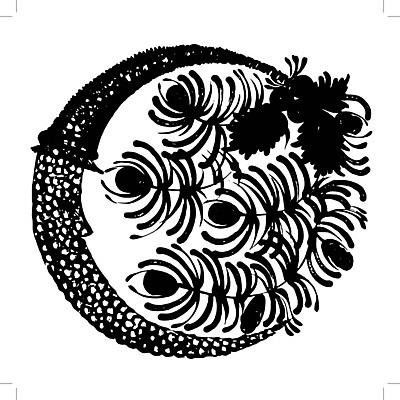 EPS 해외이미지 디자인 백그라운드 잎 일러스트 수채화 미술 사람없음 검은색 달 소나무 원형 해외202004 해외일러스트 자연요소 도형 나무 식물 컬러 문화예술 파일형식 벡터 이미지허브