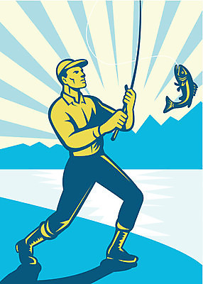 EPS 해외이미지 남자 호수 스포츠 일러스트 낚시 산 어류 야외 강 잡기 복고 낚시꾼 얼레 목판화 베이스 송어 해외202004 해외일러스트 모션 현악기 레저 사람 수중동물 파일형식 벡터 이미지허브