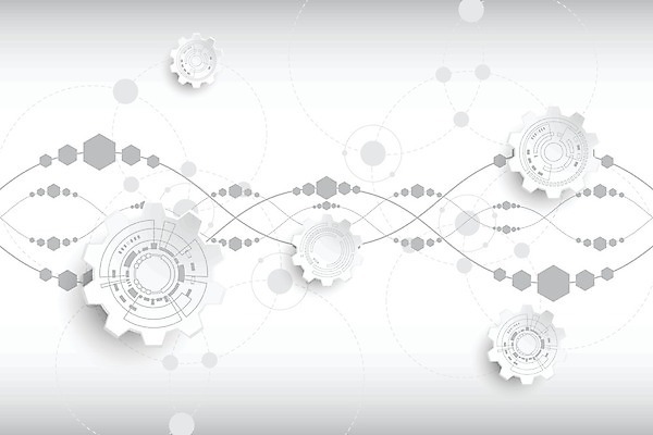 EPS 해외이미지 디자인 일러스트 추상 사람없음 그래픽 디지털 흰색 톱니바퀴 해외202004 해외일러스트 컬러 무늬 파일형식 벡터 이미지허브