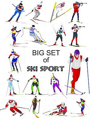 EPS 해외이미지 직업 디자인 여자 남자 실루엣 겨울 일러스트 모션 스키 사람 달리기 점프 경쟁 추위 속도 싱글 토너먼트 해외202004 해외일러스트 계절 컨셉 겨울스포츠 촬영기법 파일형식 벡터 이미지허브