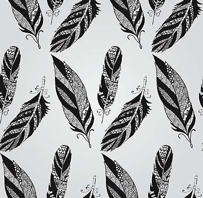 EPS 해외이미지 백그라운드 패턴 일러스트 사람없음 검은색 깃털 그림 스타일 해외202004 해외일러스트 컬러 무늬 파일형식 벡터 이미지허브