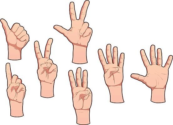 EPS 해외이미지 1 손 2 일러스트 표시 3 손짓 신체부위 세트 4 6 5 해외202004 해외일러스트 모션 사람 숫자 파일형식 벡터 이미지허브