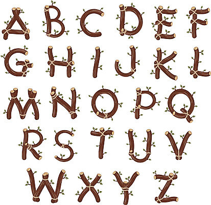 EPS 해외이미지 나무 식물 알파벳 잎 일러스트 가족 자연 목재 세트 나뭇가지 그룹 널 만화 편지 고립 해외202004 해외일러스트 영어 재료 관계 생태계 파일형식 벡터 이미지허브