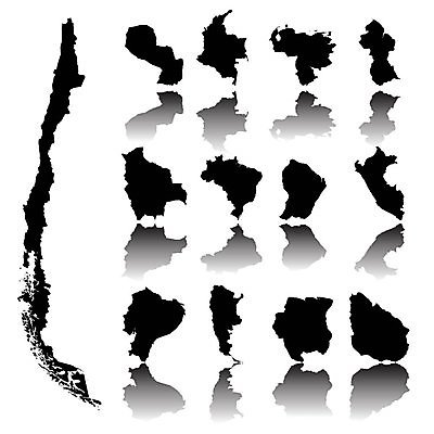 EPS 해외이미지 편집 지도 일러스트 미술 콜롬비아 오브젝트 윤곽 브라질 칠레 아르헨티나 베네수엘라 볼리비아 우루과이 파라과이 페루 해외202004 해외일러스트 문화예술 아메리카 남아메리카 파일형식 벡터 이미지허브