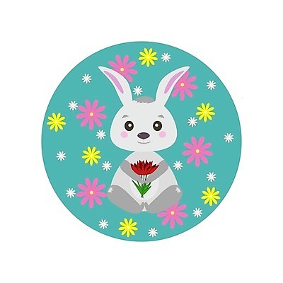 EPS 해외이미지 동물 캐릭터 계절 꽃 행복 분홍색 일러스트 포유류 자연 휴가 부활절 선물 여름 파란색 노란색 봄 회색 흰색 아기 토끼 해외202004 해외일러스트 일러캐릭터 식물 기념일 감정 컬러 사람 반려동물 생태계 파일형식 벡터 이미지허브