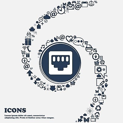 EPS 해외이미지 디자인 배너 실루엣 선 백그라운드 인터넷 일러스트 비즈니스 통신 컴퓨터 사무실 디지털 자료 장비 네트워크 플러그 코드 연결 접속 오브젝트 철사 스위치 랜 해외202004 해외일러스트 촬영기법 전자제품 파일형식 벡터 이미지허브