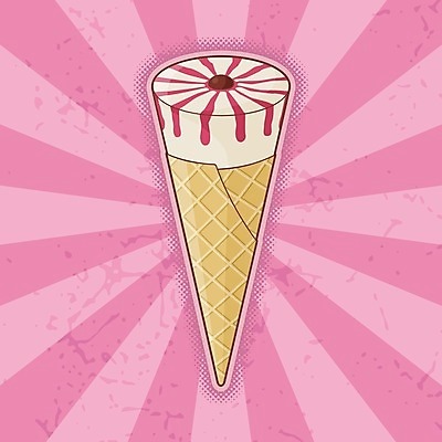 EPS 해외이미지 음식 분홍색 백그라운드 패턴 일러스트 아이스크림 디저트 여름 과자 추위 수확 복고 원뿔 구식 그런지 해외202004 해외일러스트 도형 계절 컬러 무늬 농업 파일형식 벡터 이미지허브