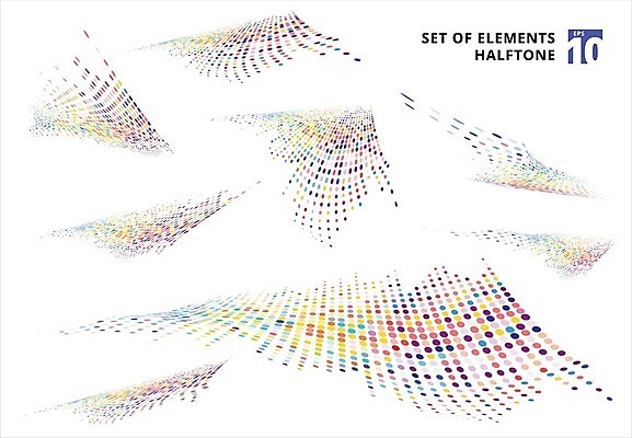 EPS 해외이미지 디자인 백그라운드 컨셉 패턴 일러스트 추상 미술 사람없음 그래픽 장식 세트 컬러풀 흰색 원형 복고 고립 엘리먼트 해외202004 해외일러스트 도형 컬러 무늬 문화예술 파일형식 벡터 이미지허브