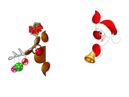 EPS 해외이미지 캐릭터 크리스마스 2 겨울 일러스트 휴가 사슴 새해 빨간색 산타클로스 갈색 만화 해외202004 해외일러스트 일러캐릭터 계절 기념일 컬러 포유류 파일형식 벡터 이미지허브